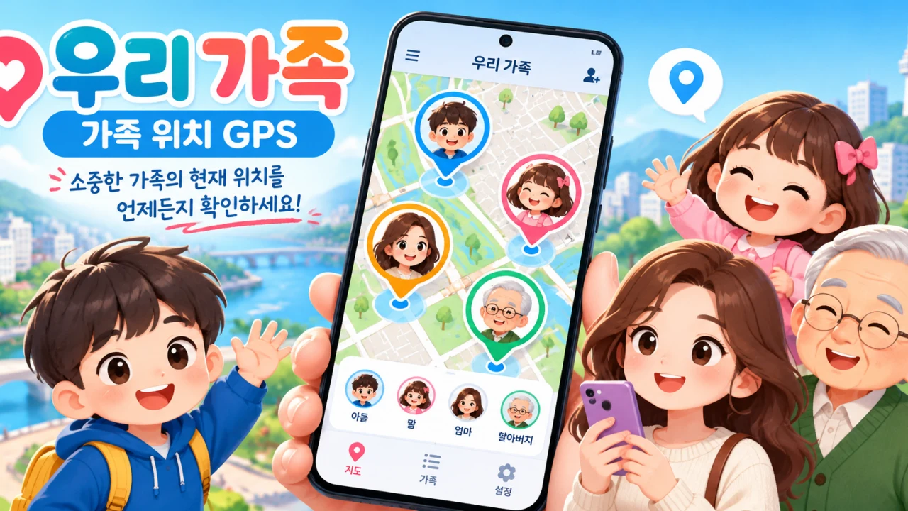 우리 가족 - 복잡한 기능 없이, 가족의 지금 위치만 확인하세요